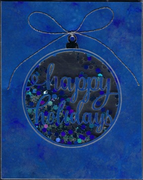 Shaker Card - Happy Holidays Ornament 2